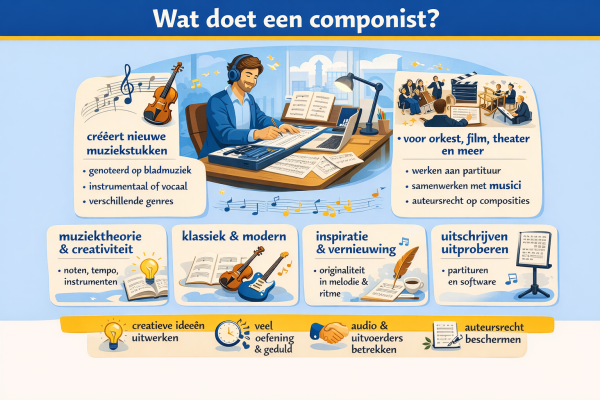 Alles over het beroep componist Wat doet een componist